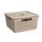Фото № 1 Коробка для хранения квадратная "Лофт" с крышкой 11л 290х290х151 (латте) 6911120 "Виолет"