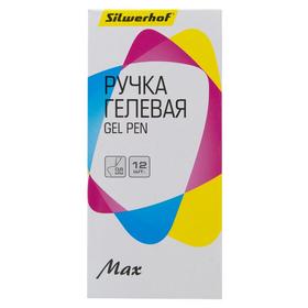 Фото Упаковка гелевых ручек SILWERHOF Max, 0.5мм, цвет чернил: синий. Интернет-магазин Vseinet.ru Пенза