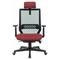 Фото № 1 Кресло руководителя Бюрократ EXPERT черный TW-01 сиденье красный 38-410 сетка/ткань с подголов. крес