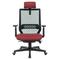 Фото № 11 Кресло руководителя Бюрократ EXPERT черный TW-01 сиденье красный 38-410 сетка/ткань с подголов. крес