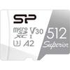 Фото Флеш карта microSDXC 512Gb Class10 Silicon Power SP512GBSTXDA2V20SP Superior + adapter. Интернет-магазин Vseinet.ru Пенза