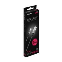 Фото EXPLOYD EX-K-1210 Дата-кабель USB - microUSB 1.0М 2.4А RAY круглый нейлон чёрный. Интернет-магазин Vseinet.ru Пенза