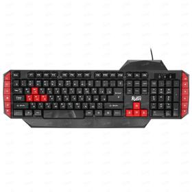 Фото Клавиатура SmartBuy SBK-200GU-K черная с красным проводная, USB, . Интернет-магазин Vseinet.ru Пенза