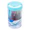 Фото № 18 Упаковка ручек шариковых Deli EQ03036-1, 0.7мм, синий, пластиковый стакан, 1шт