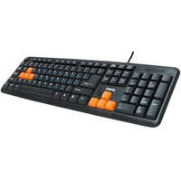 Клавиатура Dialog KS-020U проводная, USB, черная с оранжевым. Интернет-магазин Vseinet.ru Пенза