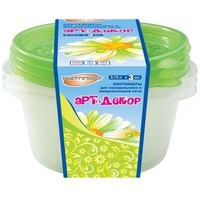 Комплект контейнеров для холод. и мкров. печи "АРТ-ДЕКОР" 0,75л (3шт)арт.4311541 Бытпласт. Интернет-магазин Vseinet.ru Пенза