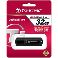 Флешка Transcend JetFlash 700 32Гб, USB 3.0, черный (TS32GJF700). Интернет-магазин Vseinet.ru Пенза