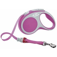 Flexi Рулетка-ремень для собак до 15кг, 5м, розовая (Vario S tape 5m pink). Интернет-магазин Vseinet.ru Пенза