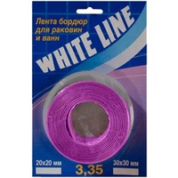 Лента бордюрная, 30мм-30мм 3.35метра, розовая гермет WHITE LINE. Интернет-магазин Vseinet.ru Пенза