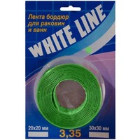 Лента бордюрная, 30мм-30мм 3.35метра, салатовая гермет WHITE LINE. Интернет-магазин Vseinet.ru Пенза