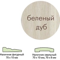 Наличник ламинир. (70*10*2150) беленый дуб овальный г.Пенза. Интернет-магазин Vseinet.ru Пенза