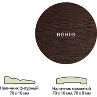Наличник ламинир. (70*10*2150) венге овальный г.Пенза. Интернет-магазин Vseinet.ru Пенза