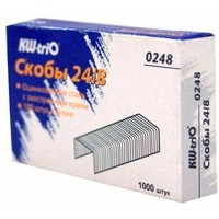 Скобы для степлера KW-TRIO 0248, 24/8, 1000шт, картонная коробка. Интернет-магазин Vseinet.ru Пенза