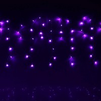 Гирлянда "Бахрома" улич. Ш:1 м, В:0,6 м, нить силикон, LED-60-220V, контр. 8 р. ФИОЛЕТ 187251. Интернет-магазин Vseinet.ru Пенза