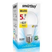 Фото Светодиодная (LED) лампа Smartbuy E27 / A60 / 5Вт/ теплый A60-05W/3000/E27. Интернет-магазин Vseinet.ru Пенза