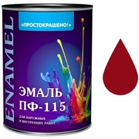 Эмаль "Простокрашено!" красная БАУ 0,9 кг. Интернет-магазин Vseinet.ru Пенза