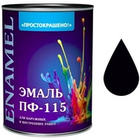 Фото Эмаль "Простокрашено!" черная БАУ 1,9 кг. Интернет-магазин Vseinet.ru Пенза