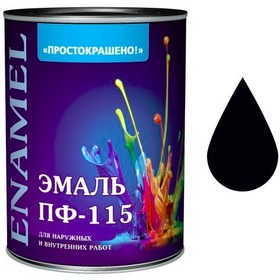 Фото Эмаль "Простокрашено!" черная БАУ 1,9 кг. Интернет-магазин Vseinet.ru Пенза